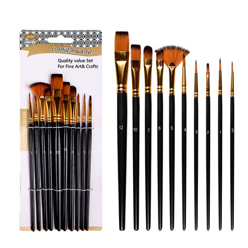 Gouache Paint Set - 10 Cái/bộ Màu Nước Gouache Bút