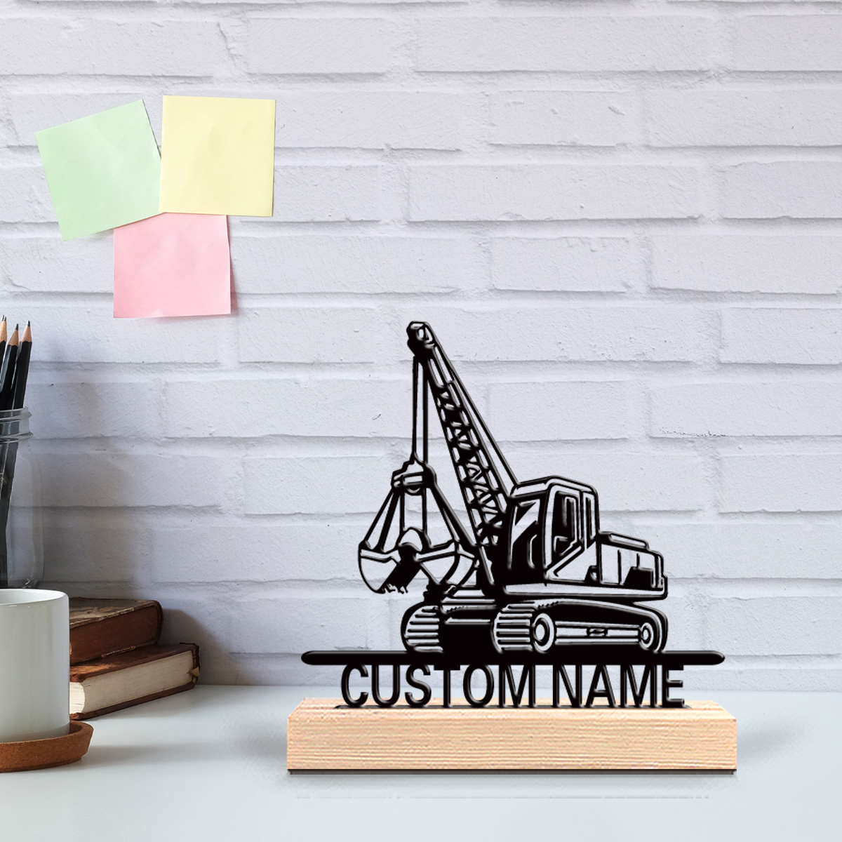 Art Craft Wood - 1pc tractor Customized Letter Tin Statue