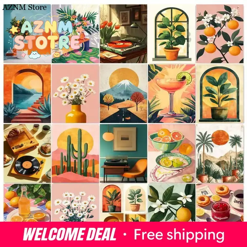 Art Craft Gifts For Adults - GATYZTORY Frame Diy Painting By Numbers