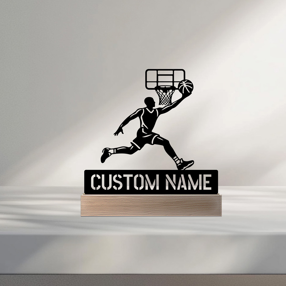 Art Craft Wood - 1pc Simple Basketball expert Customized Name