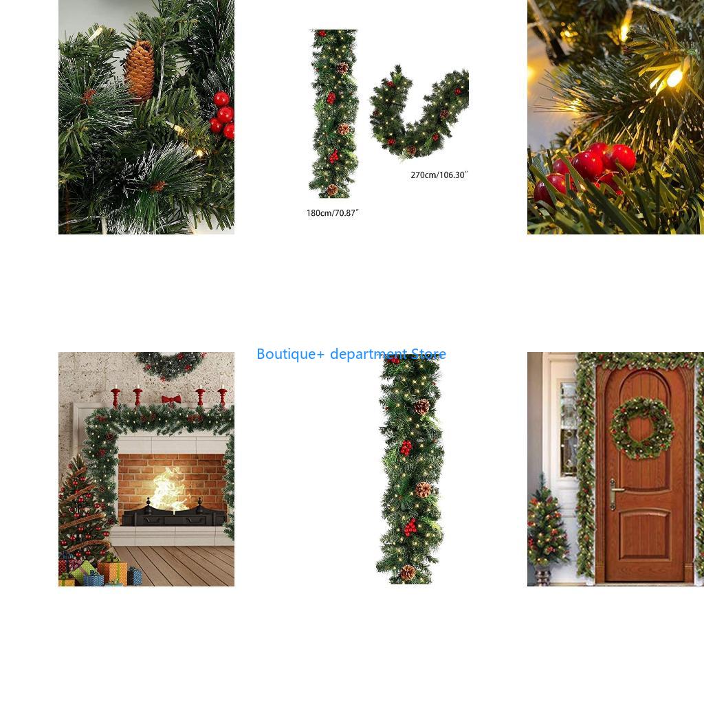 Art Craft Door - E1PD Giáng Sinh Vòng Hoa Led