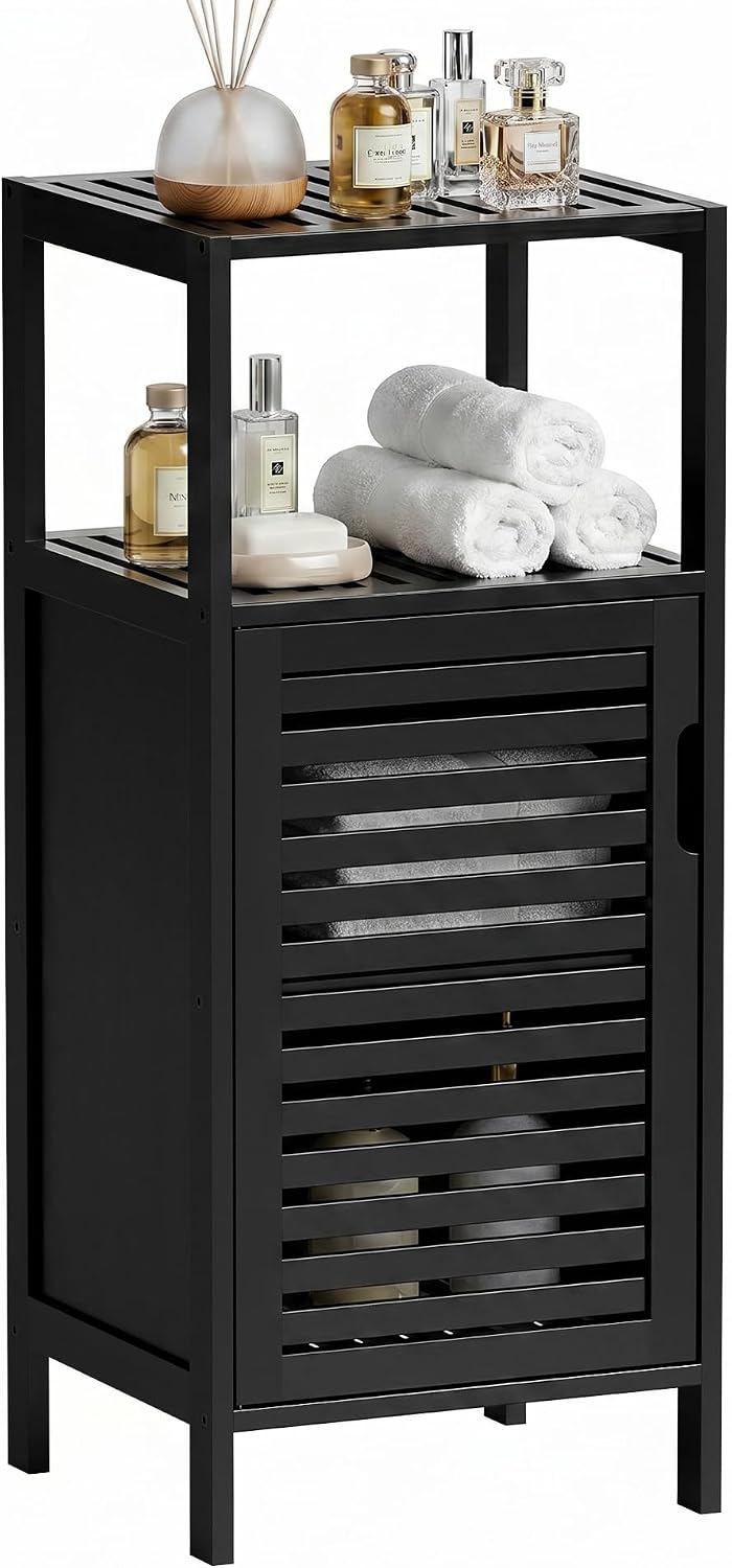 Art Craft Door - Bamboo Floor Cabinet, Small Bathroom Cabinet