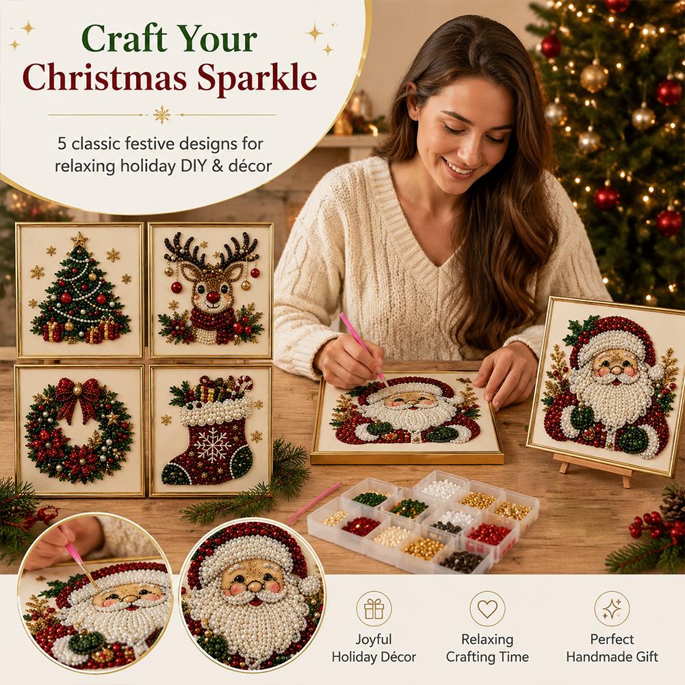 Christmas Santa Claus Pearl Ar - đánh giá và giá Art Craft For Kids