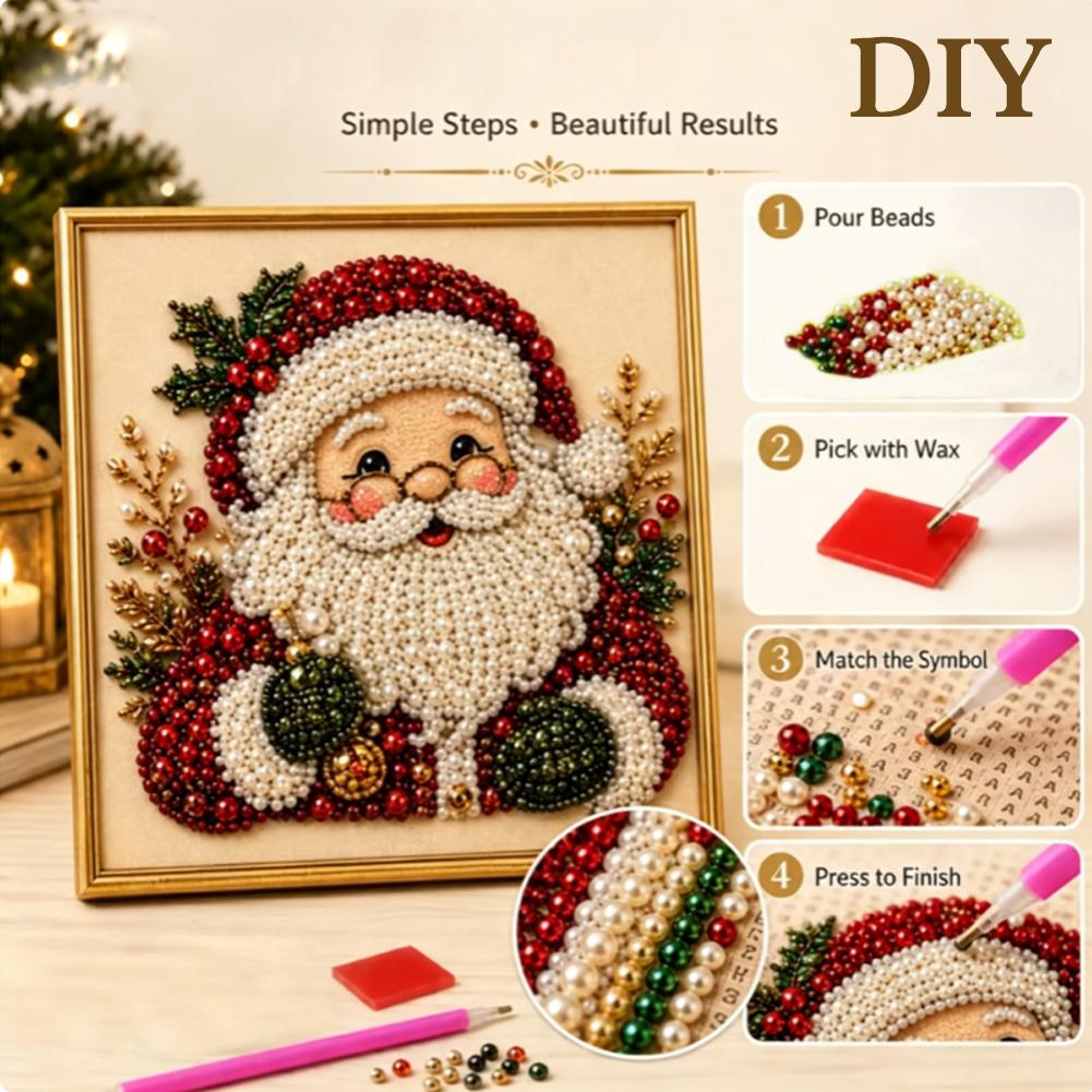 Christmas Santa Claus Pearl Ar - đánh giá và giá Art Craft For Kids