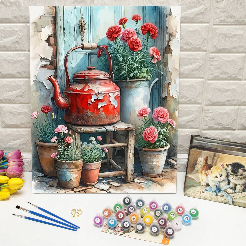 DIY Digital Oil Painting Kettl - đánh giá và giá Art Craft Door