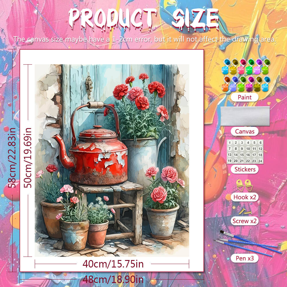 DIY Digital Oil Painting Kettl - đánh giá và giá Art Craft Door