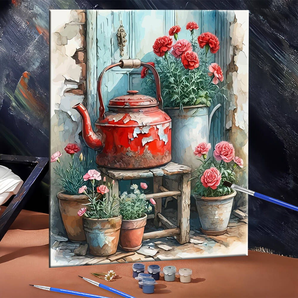 DIY Digital Oil Painting Kettl - đánh giá và giá Art Craft Door