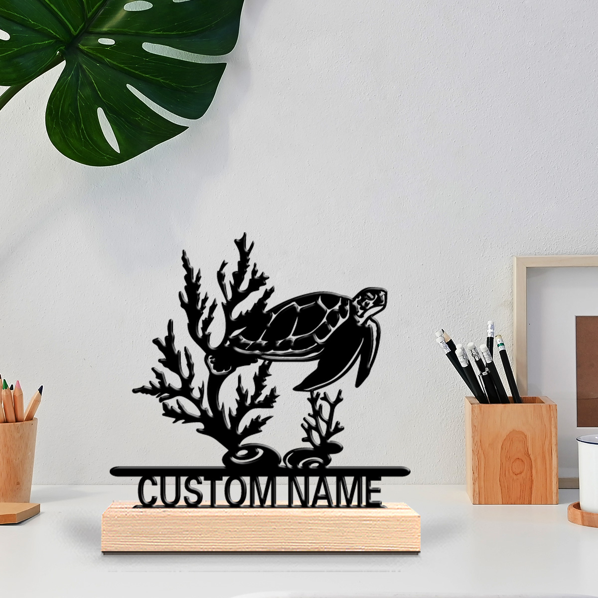 1pc Abstract Sea turtle Custom - đánh giá và giá Art Craft Wood