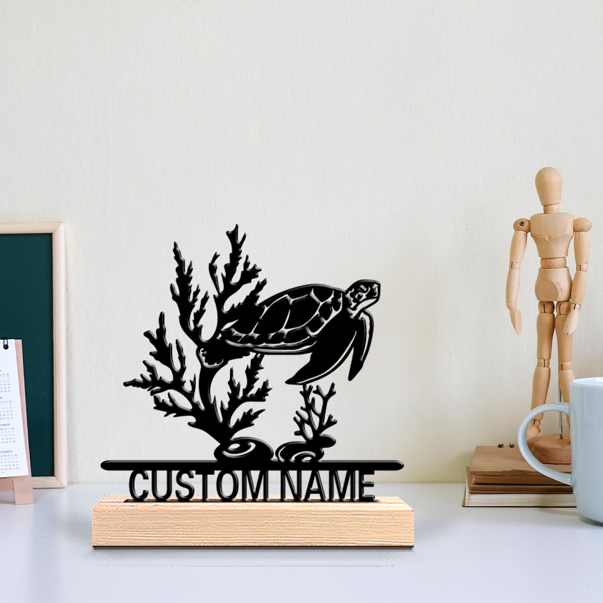 1pc Abstract Sea turtle Custom - đánh giá và giá Art Craft Wood