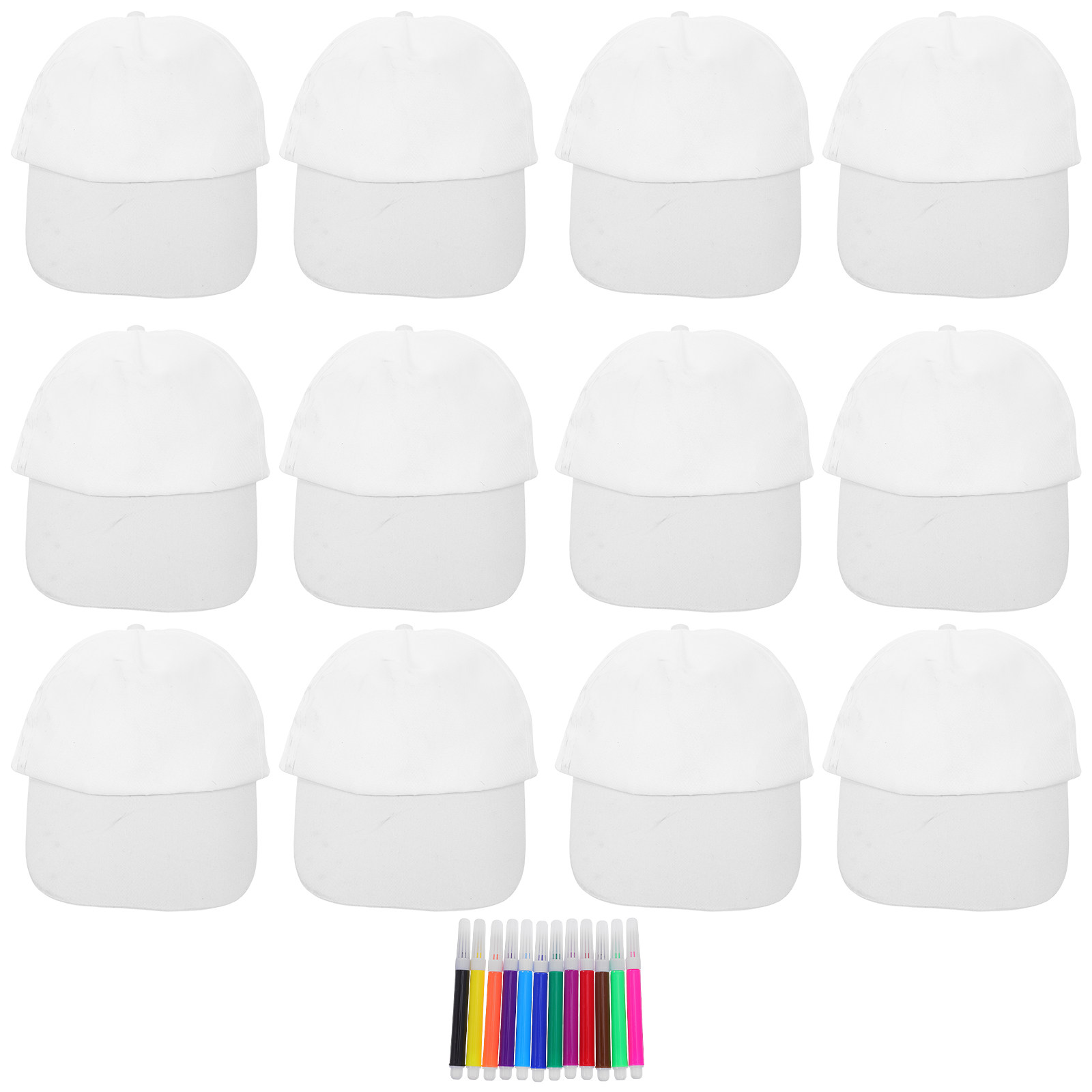 1Set Kids White Baseball Caps  - đánh giá và giá Art Craft For Kids