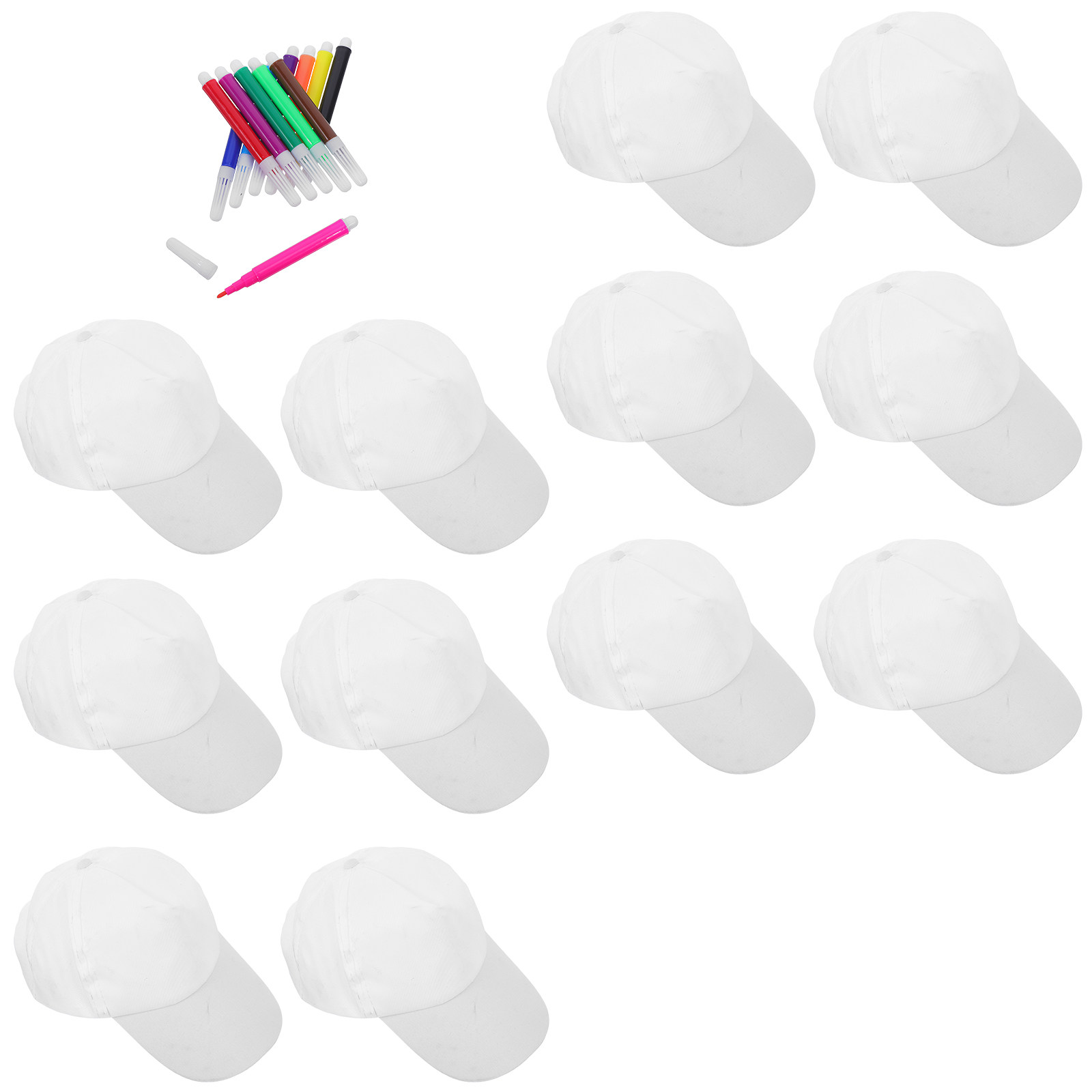1Set Kids White Baseball Caps  - đánh giá và giá Art Craft For Kids