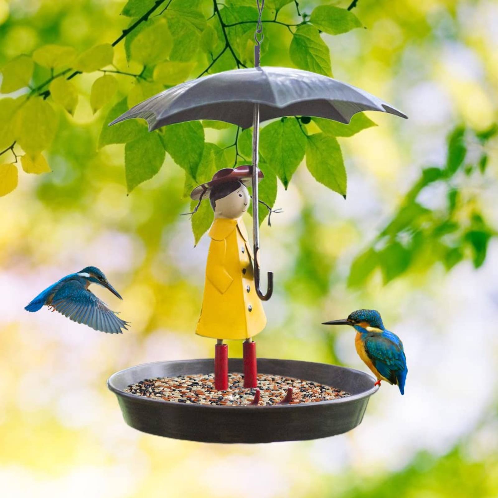 Girl with Umbrella Bird Feeder - đánh giá và giá Art Craft Umbrella