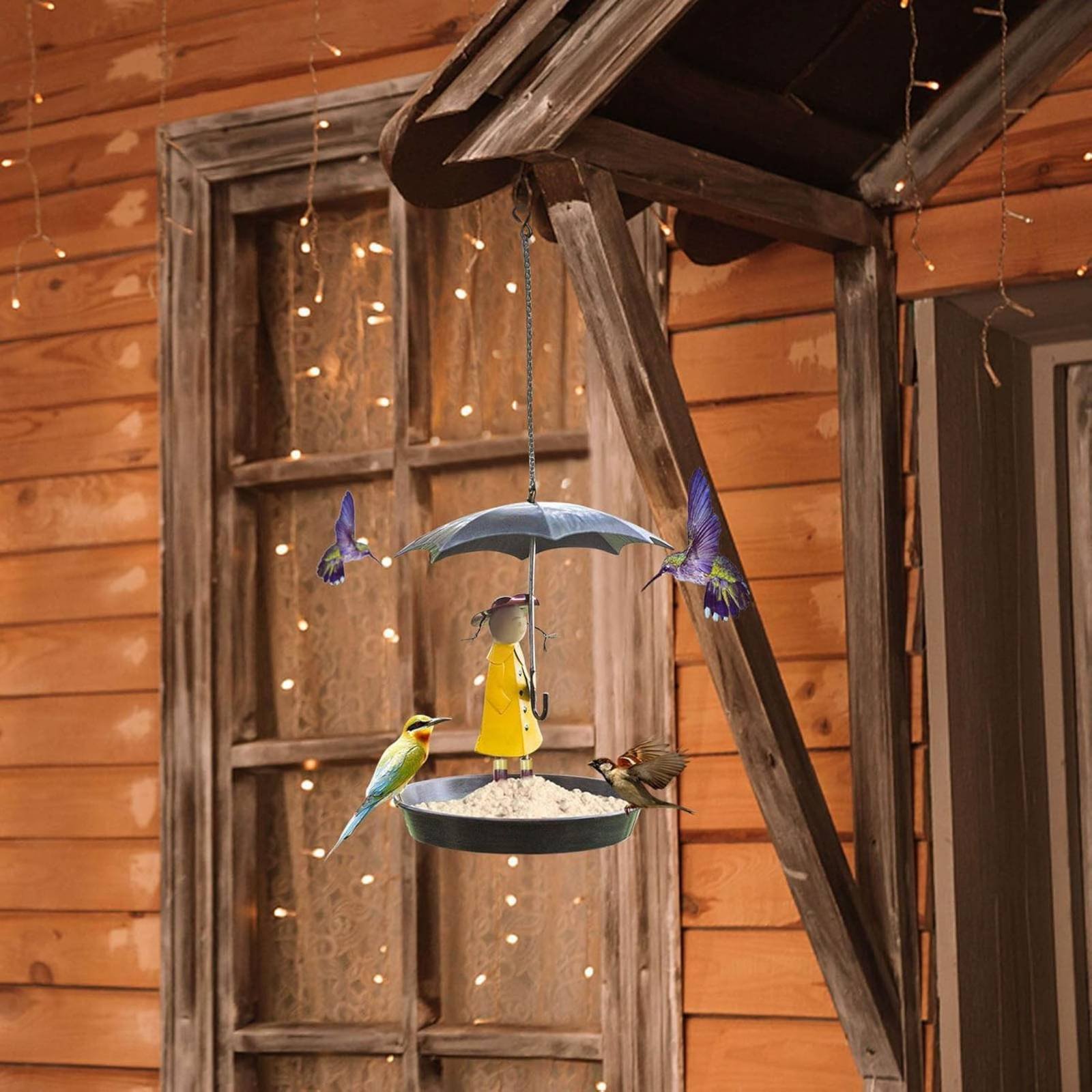 Girl with Umbrella Bird Feeder - đánh giá và giá Art Craft Umbrella
