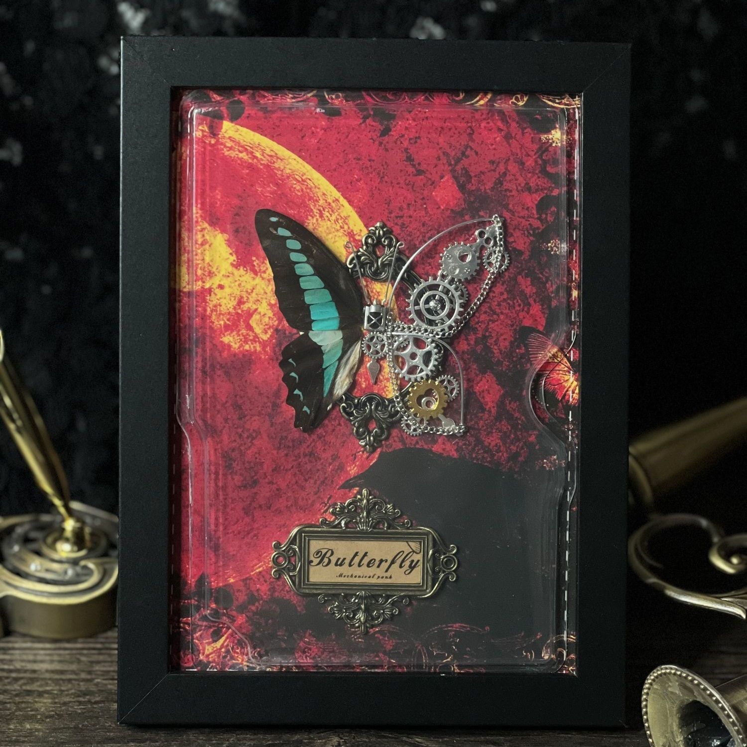 Steampunk Butterfly Frame DIY  - đánh giá và giá Art Craft Butterfly