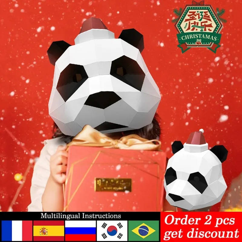 Christmas Panda Mask Paper Mod - đánh giá và giá Art Craft For Christmas