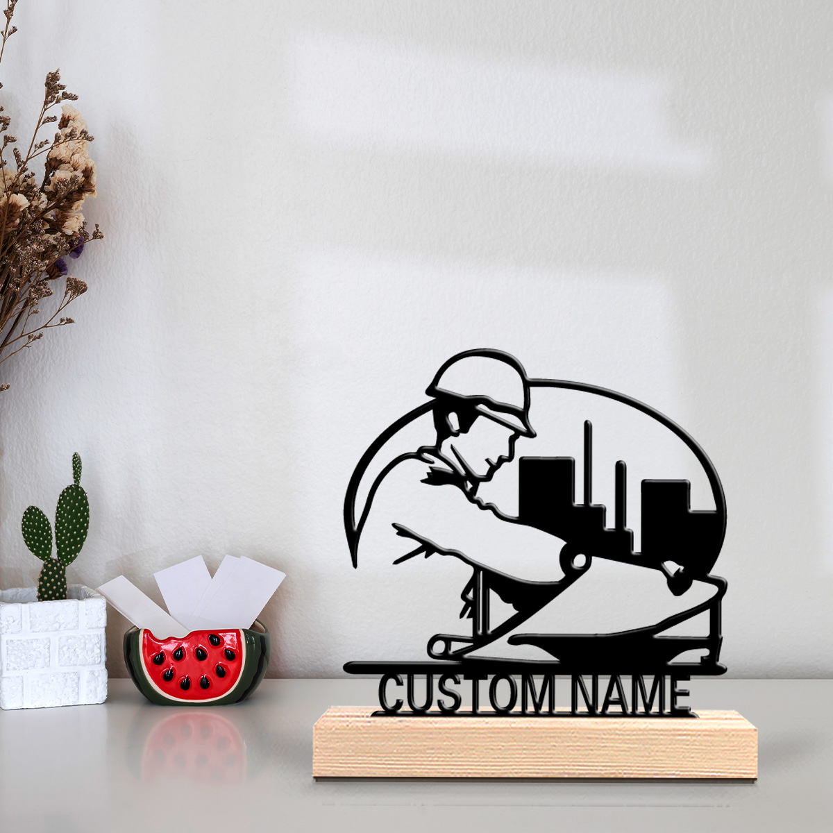 1pc construction worker Custom - đánh giá và giá Art Craft Wood