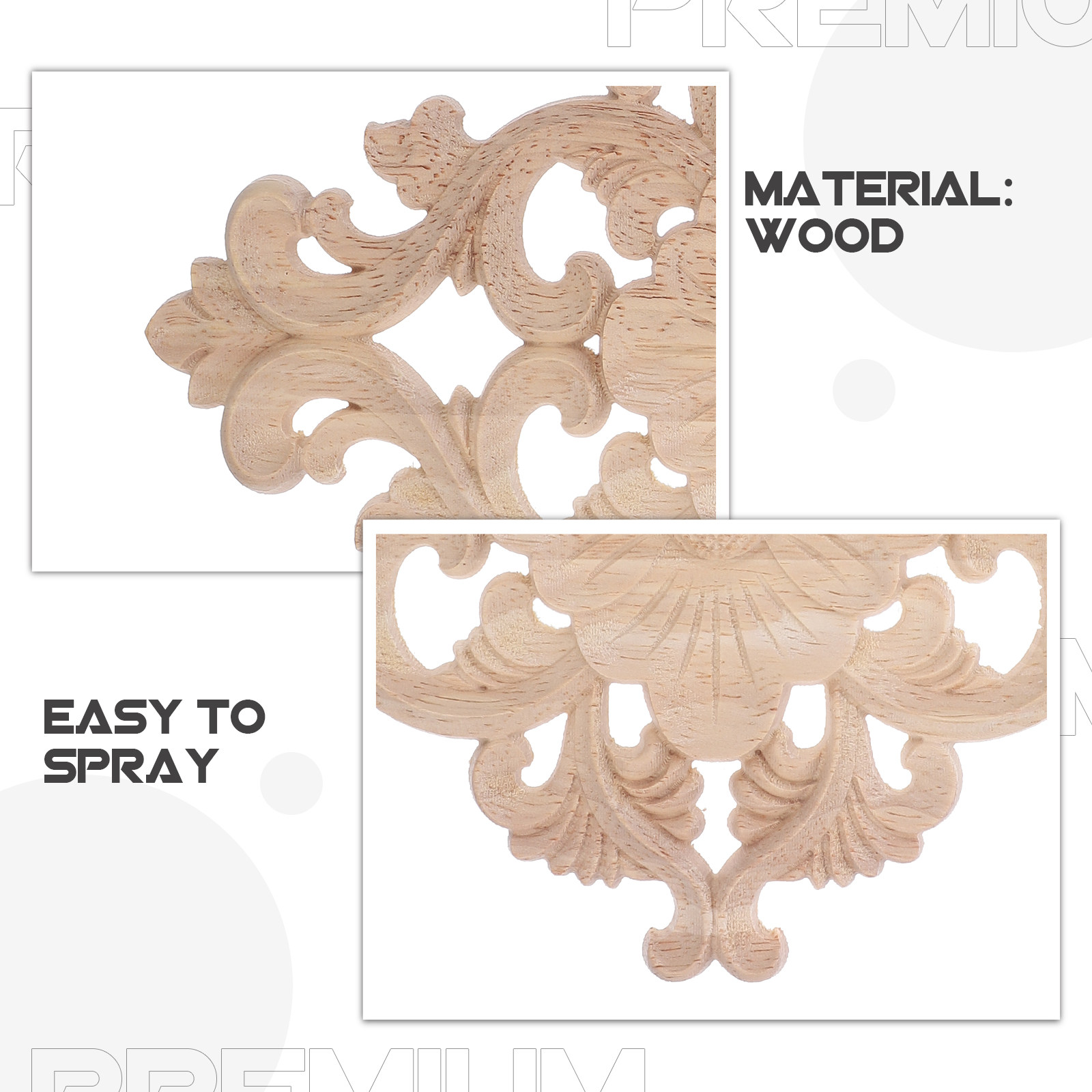 1Pcs Wood Onlay Solid Wood Car - đánh giá và giá Art Craft Door