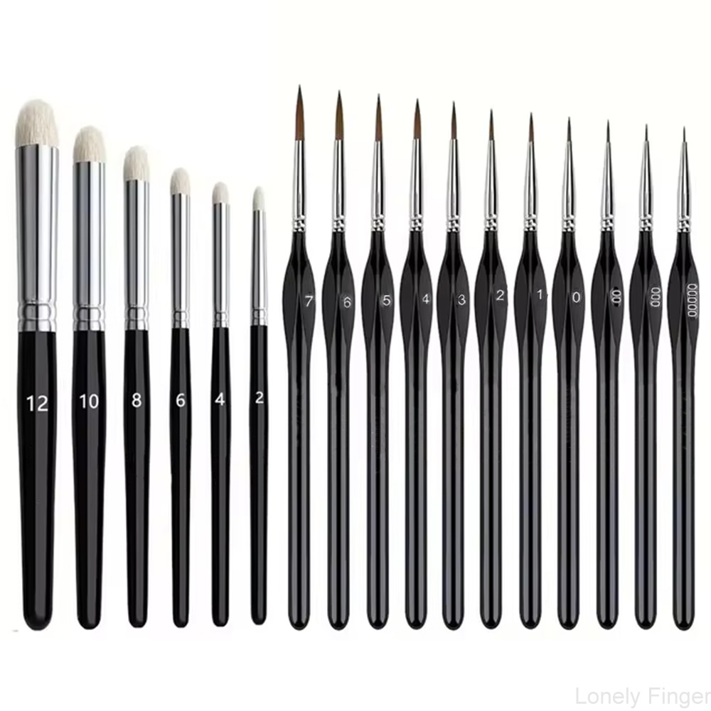 Miniature Dry Paint Brush Set, - đánh giá và giá Gouache Paint Set