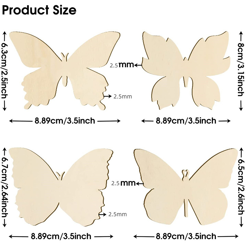 10pcs Wooden Butterfly Blank W - đánh giá và giá Art Craft Butterfly