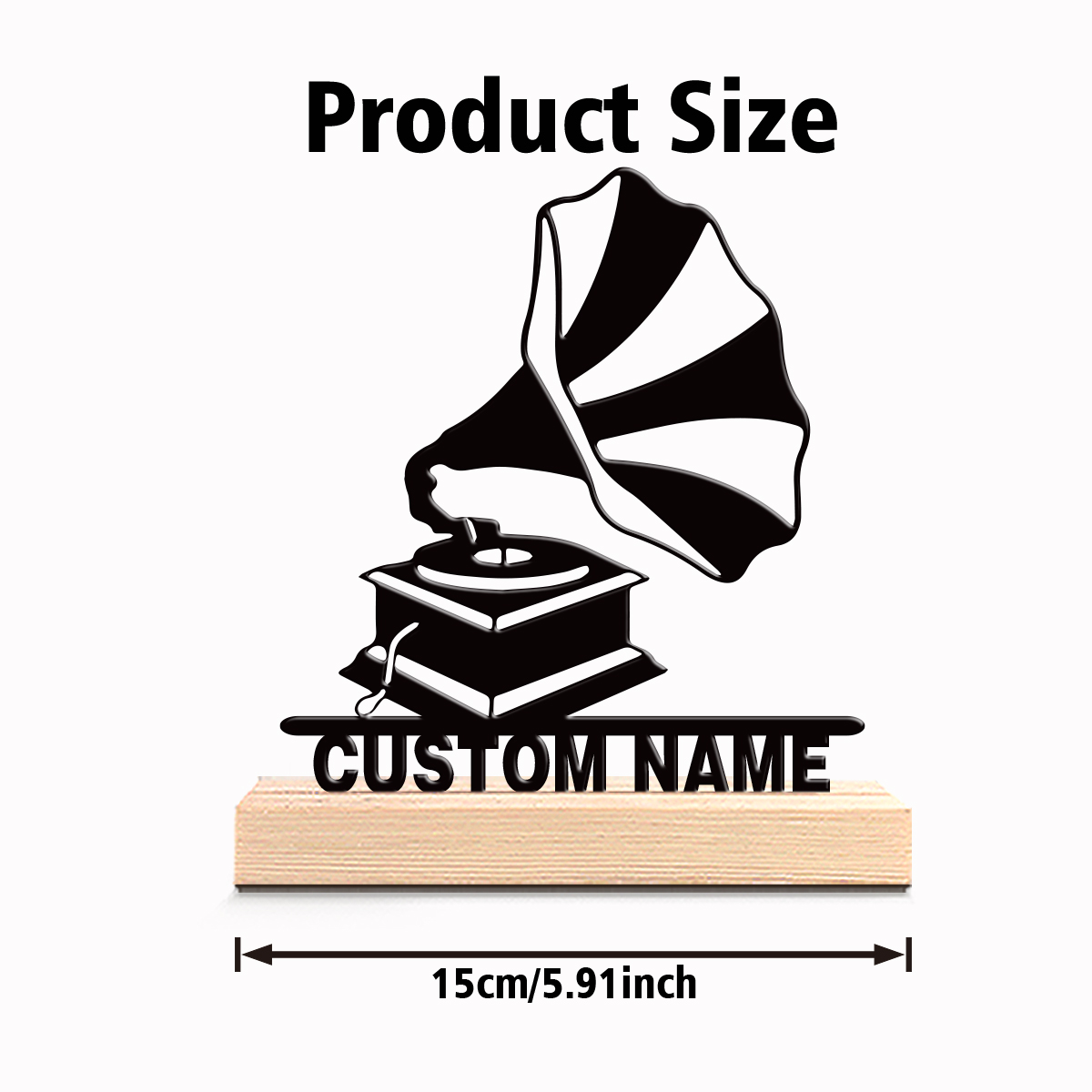 1pc Creative Gramophone Custom - đánh giá và giá Art Craft Wood