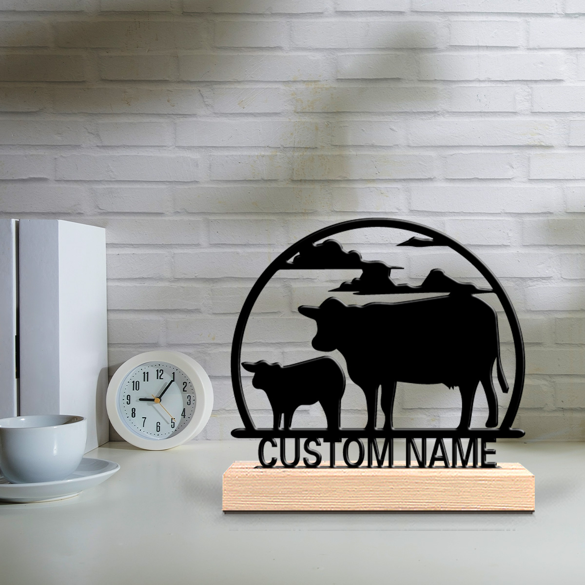 1pc Fashion Cow Customizable N - đánh giá và giá Art Craft Wood