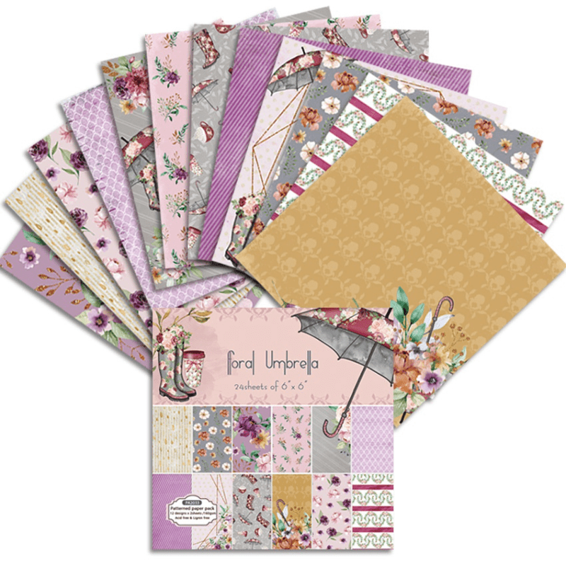 24 Sheets/Pack Floral Umbrella - đánh giá và giá Art Craft Umbrella