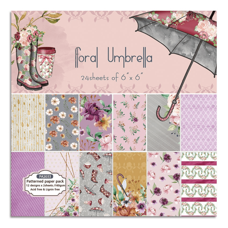 24 Sheets/Pack Floral Umbrella - đánh giá và giá Art Craft Umbrella