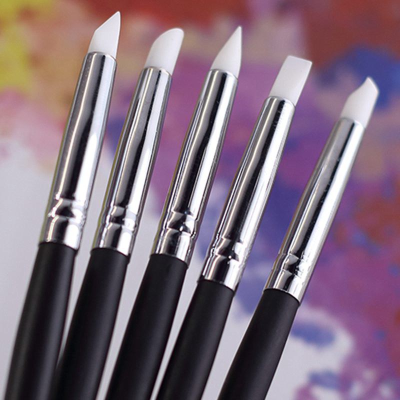 Bộ 5 Ốp Cao Su Đầu Bút Lông Ch - đánh giá và giá Gouache Paint Set