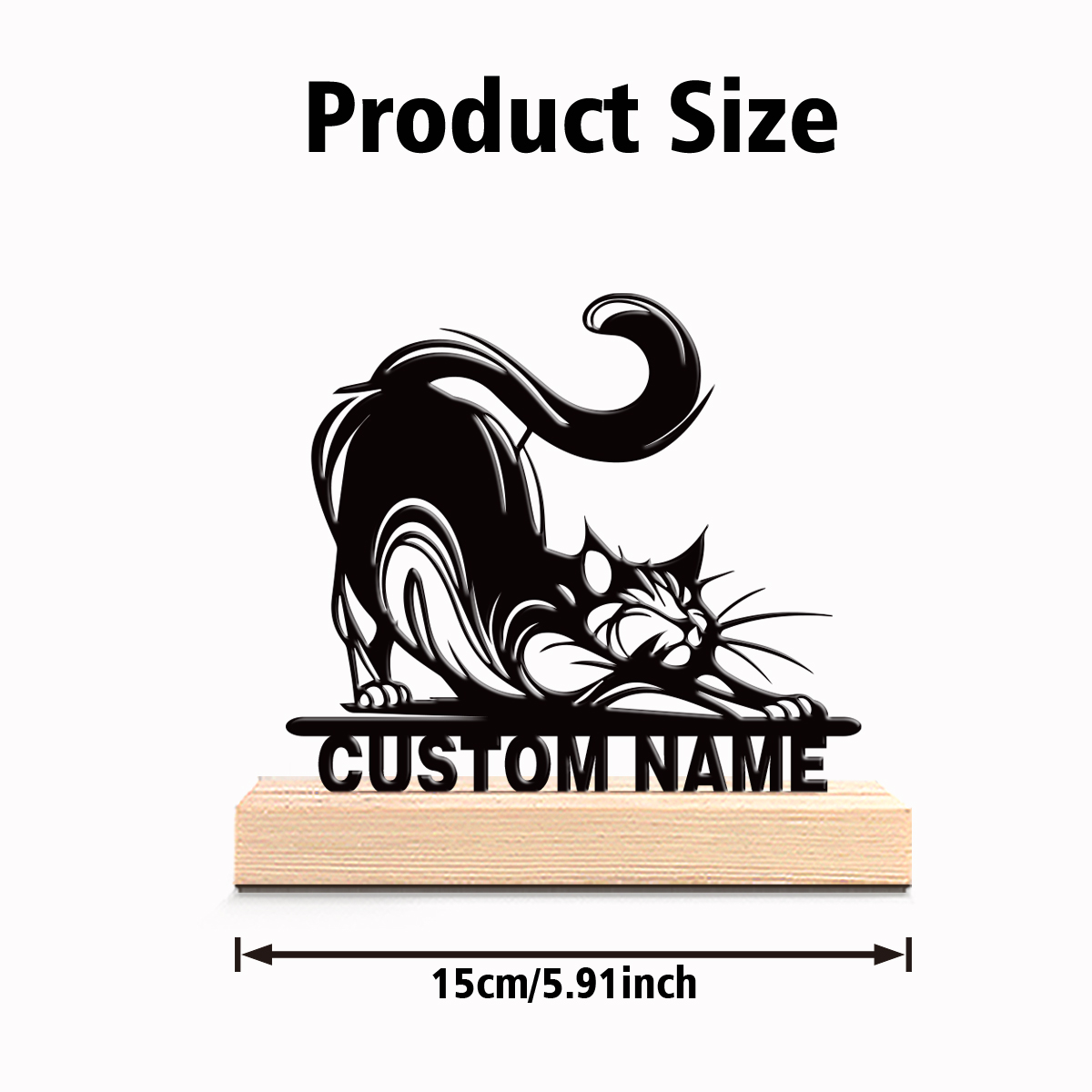 1pc Modern CAT Custom Text Met - đánh giá và giá Art Craft Wood