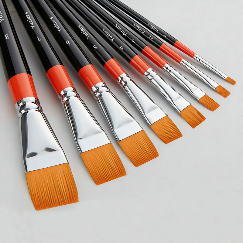 1Pc Artist Flat Paint Brushes  - đánh giá và giá Gouache Paint Set