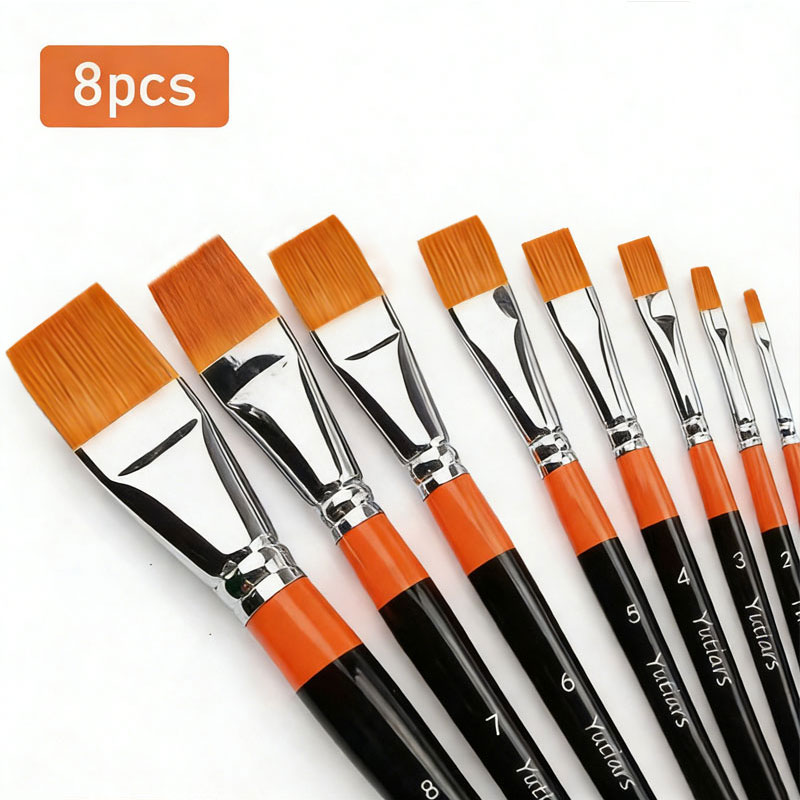 1Pc Artist Flat Paint Brushes  - đánh giá và giá Gouache Paint Set