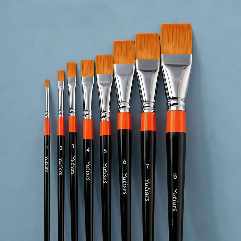 1Pc Artist Flat Paint Brushes  - đánh giá và giá Gouache Paint Set