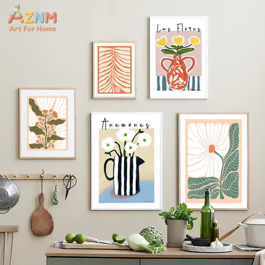AZNM Boho Floral Canvas Wall A - đánh giá và giá Art Craft Butterfly