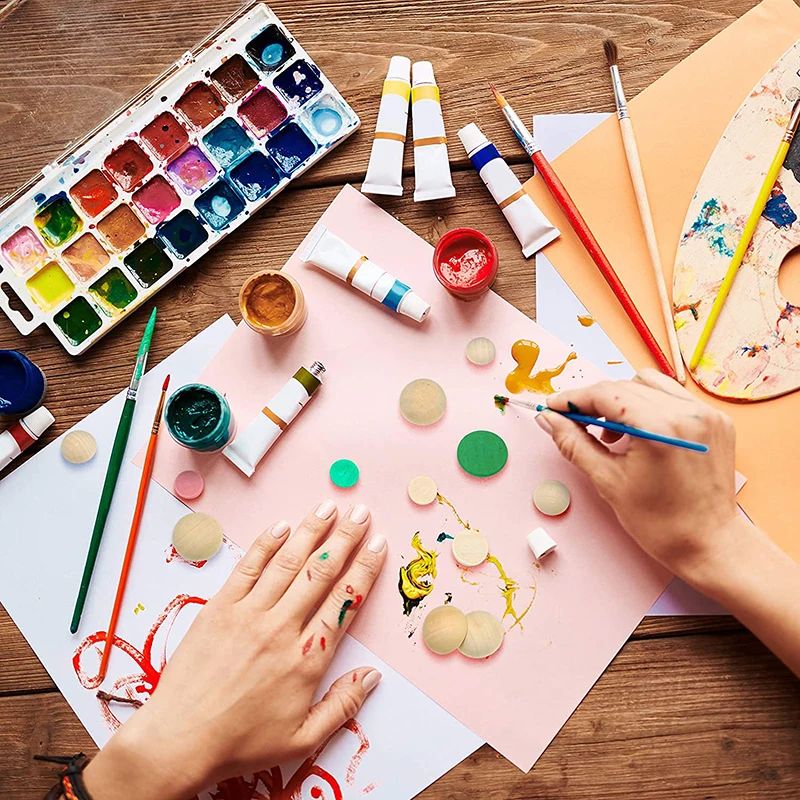 1-50 Con Nửa Hạt Gỗ Tự Nhiên B - đánh giá và giá Art Craft For Christmas