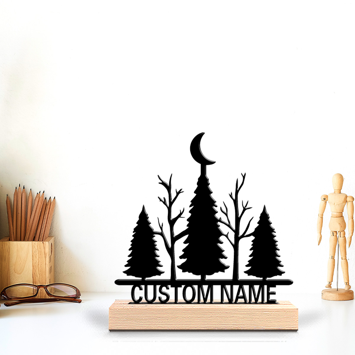 1pc Minimalist moon tree Custo - đánh giá và giá Art Craft Wood